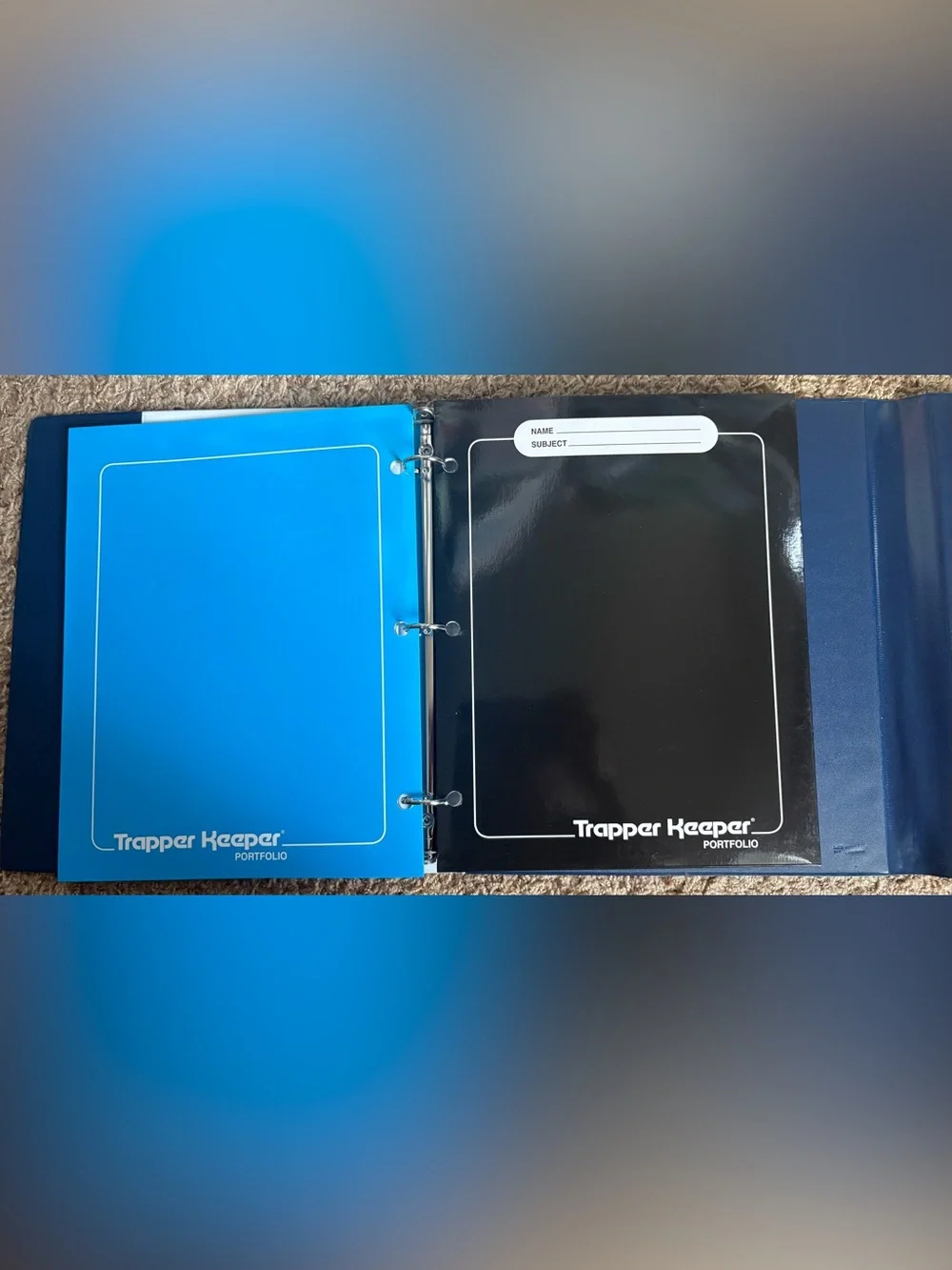 Mead Trapper Keeper Binder Galaxy Holographic Space 3-Ring Clipboard Portfolio